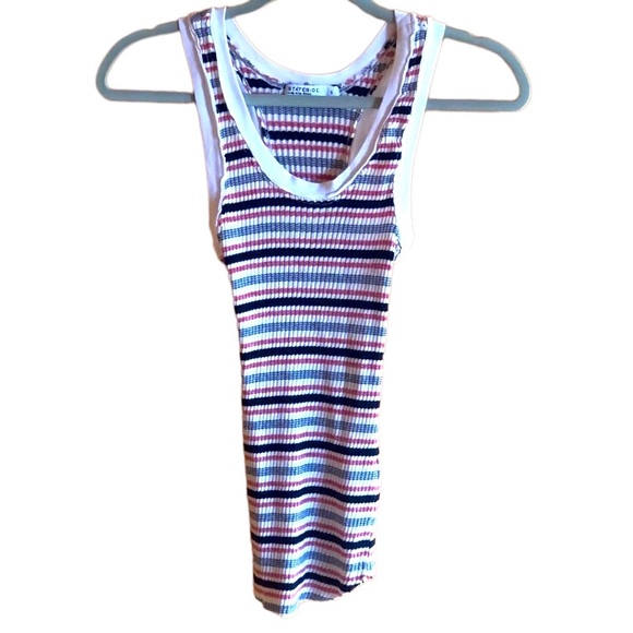 Stateside Cotton Red White and Blue Stripped Tank Top - Picture 1 of 4